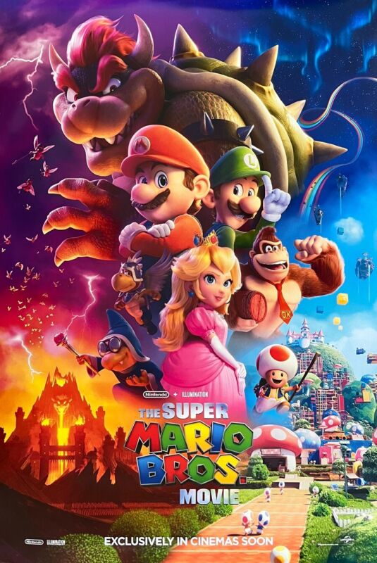 The Super Mario Bros. Movie Poster 2 Sided Original Intl Final 27x40 Chris Pratt