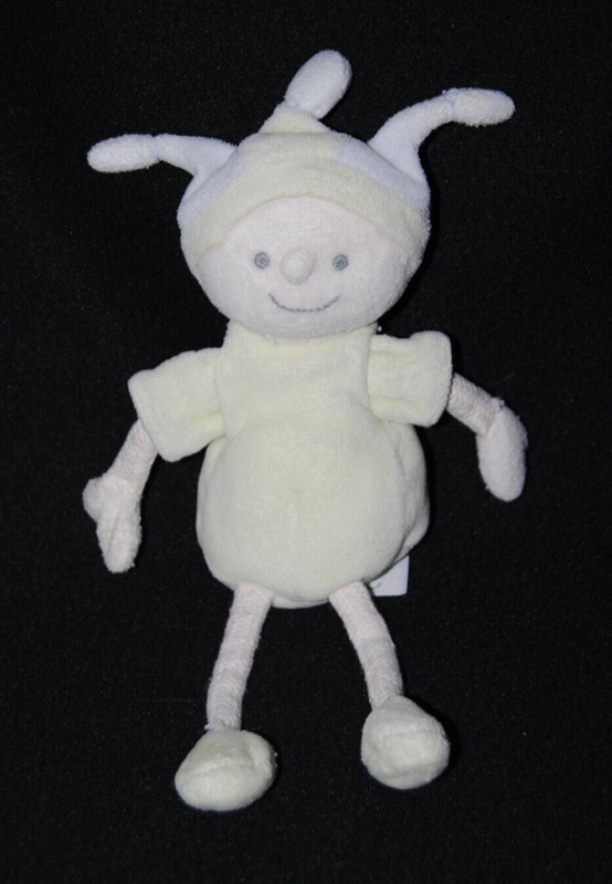 Peluche Doudou Lutin Jollybaby Priscilla Larsen Vert Bleu Grelot 25 Cm Be