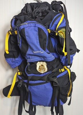 Kelty RedCloud 5400 Internal Frame Backpack, 54 Liter, Good Cond African Patches