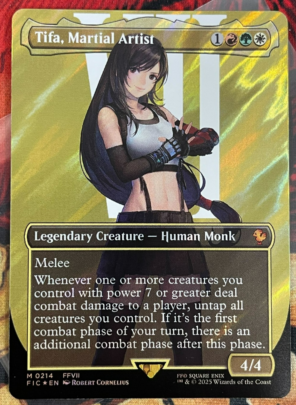 Mtg 格闘家、ティファ/Tifa, Martial Artistサージフォイル Tifa Martial Artist M Surge-Foil Borderless 214 FINAL