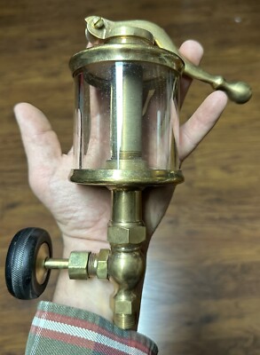 Vintage Rare NOS New Fig 495 Lunkenheimer Bronze Alpha Hand Oil Pump Sz 5 Glass