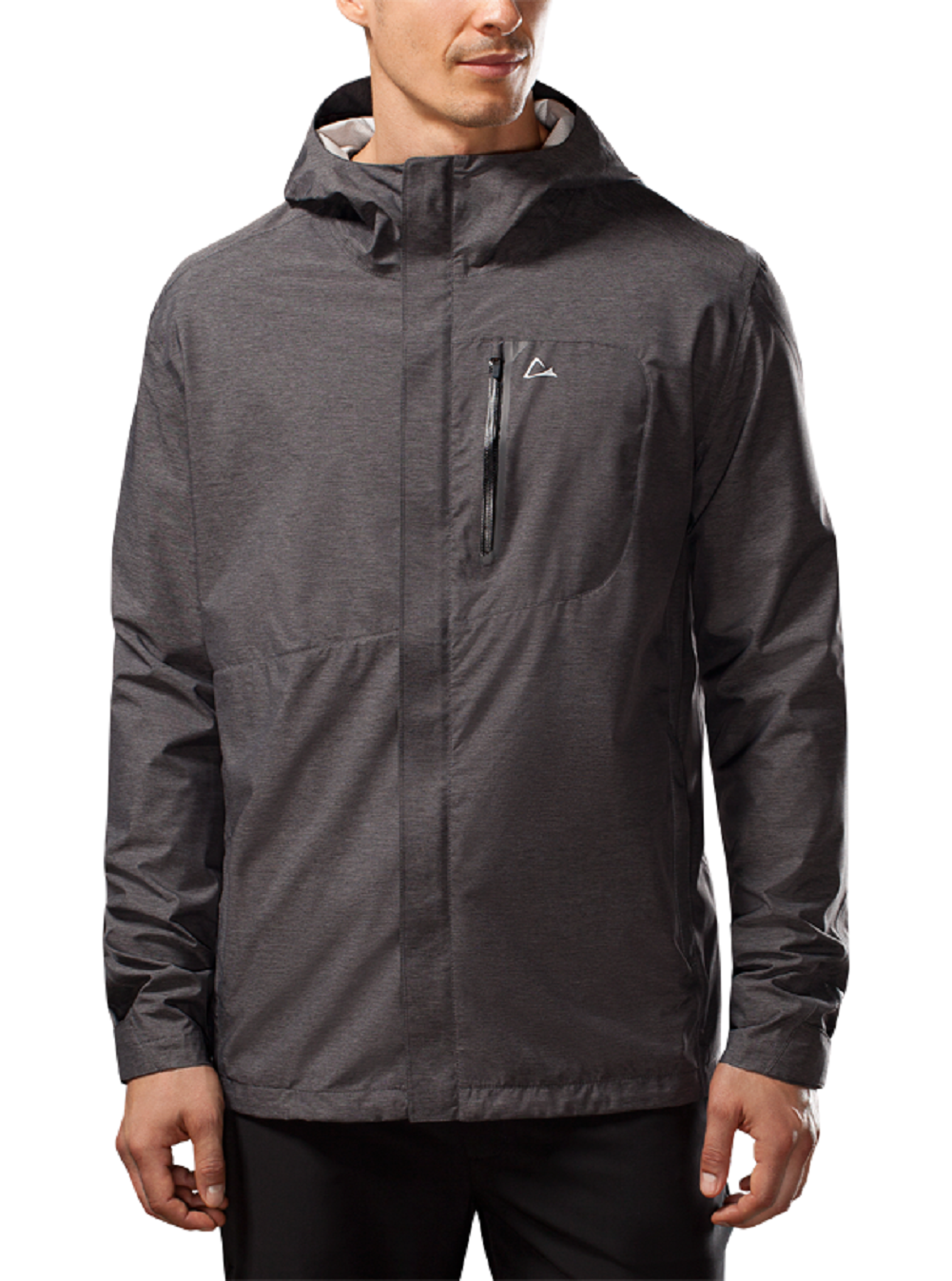 Download Paradox Men's Black Waterproof Hooded Lightweight Rain Jacket