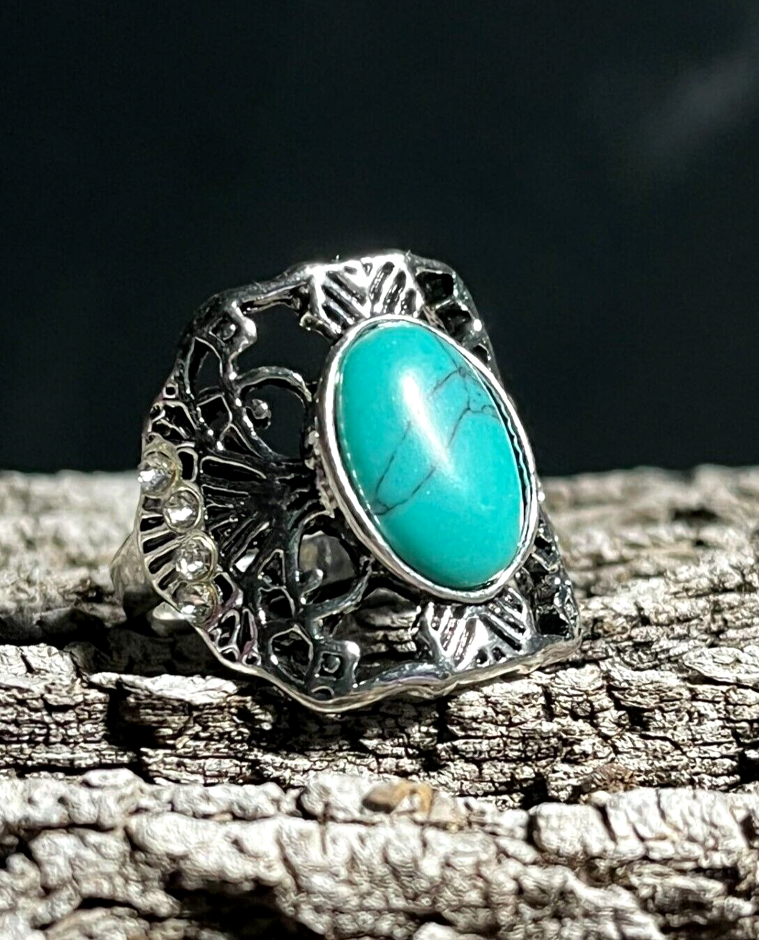 Green Howlite Buffalo Turquoise Steel Alloy Silver Ring (Size 8.75) | eBay Green Howlite Buffalo Turquoise Steel Alloy Silver Ring (Size 8.75) | eBay