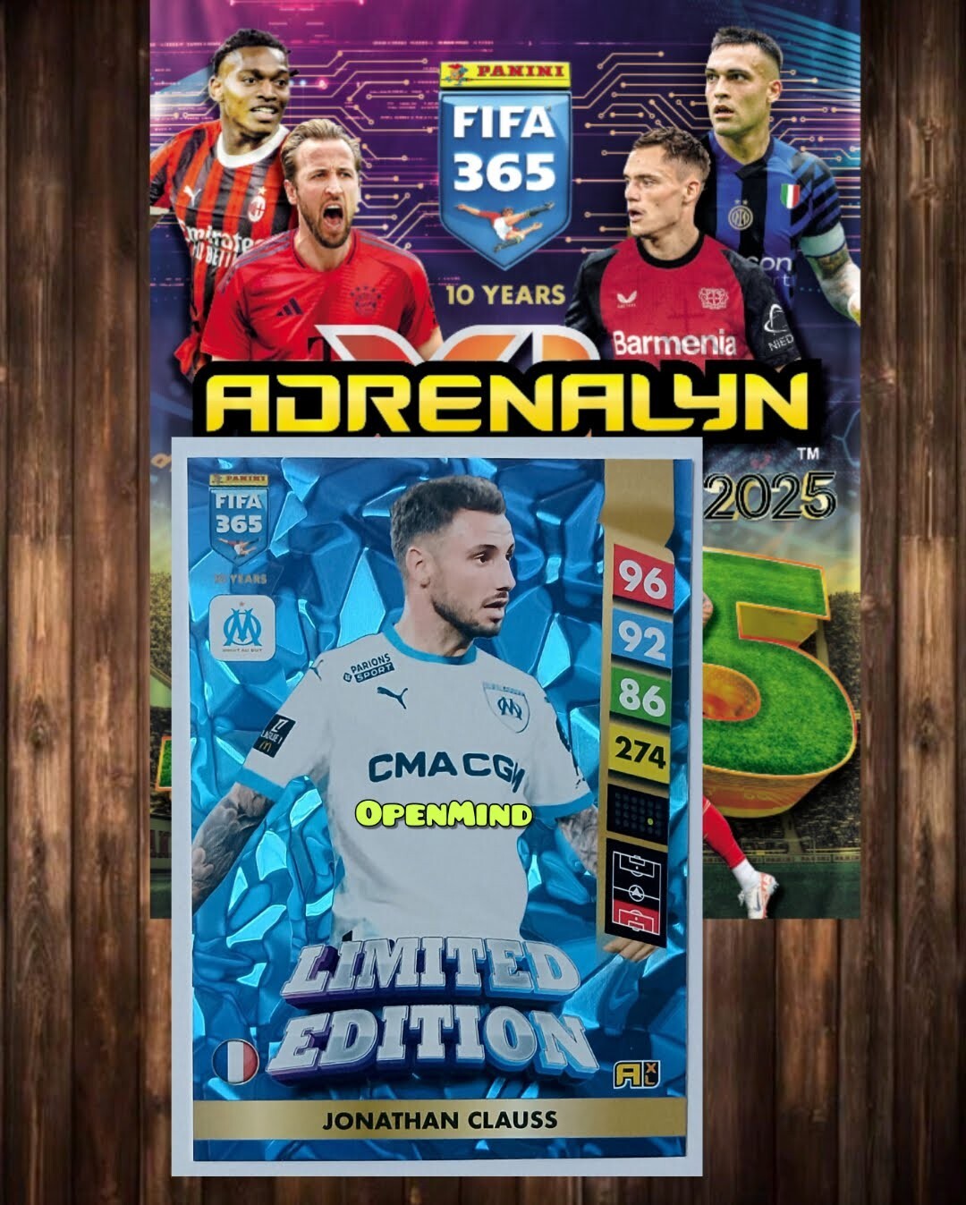 22-23マルセイユ クラウスさん Panini Fifa 365 2025 Limited Edition card JONATHAN CLAUSS