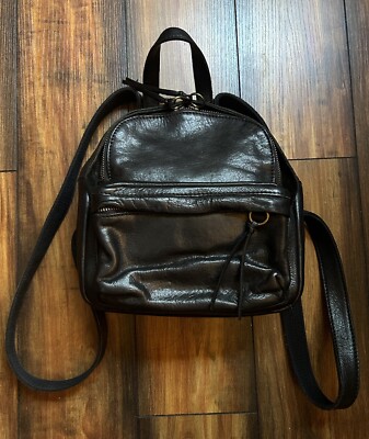 MADEWELL Black Mini Lorimer Leather Backpack Bag