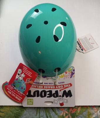 Wipeout Dry Erase Kids Helmet for Bike Skate and Scooter Teal No Markers