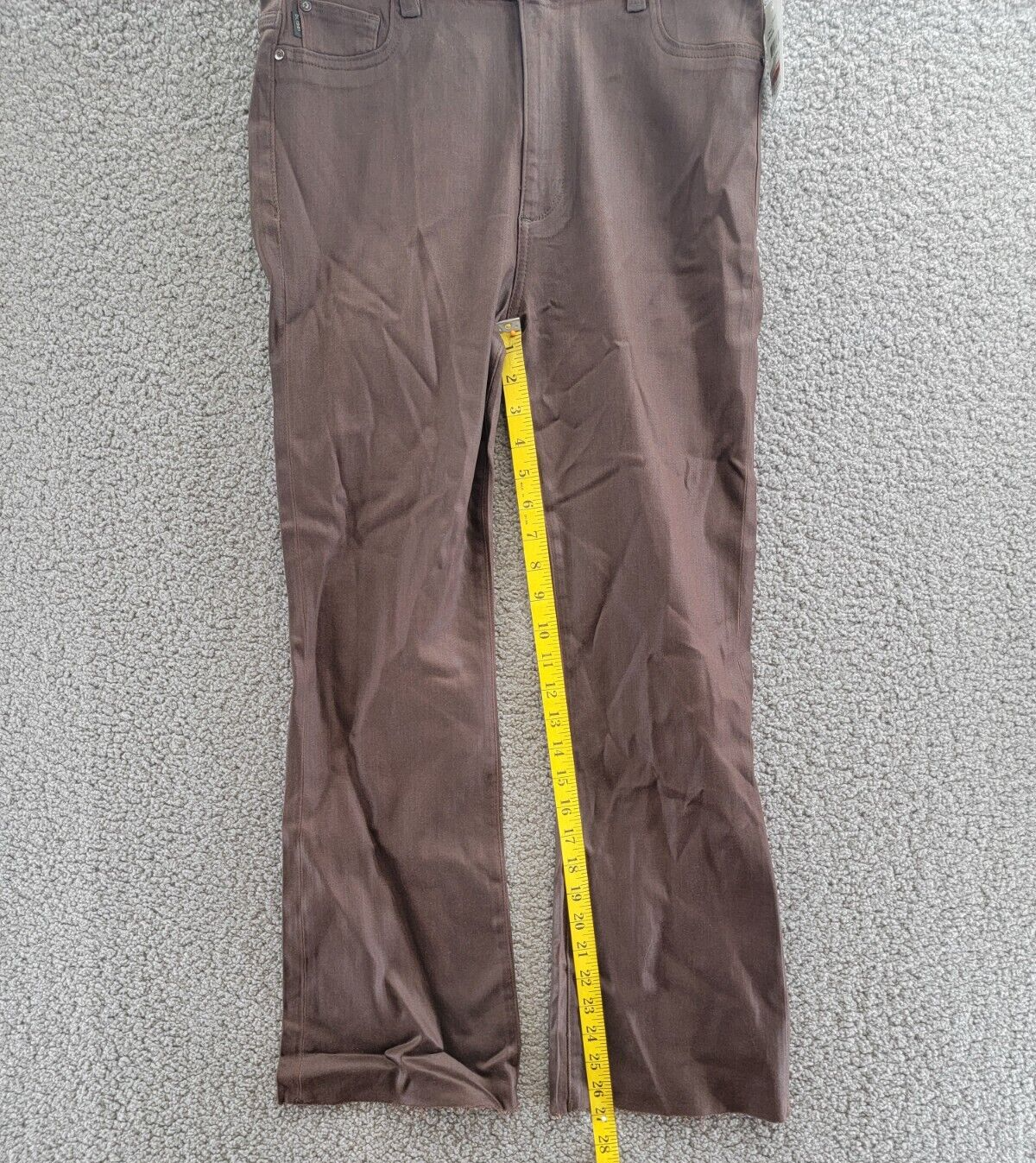 DL1961 Bridget Boot High Rise Instasculpt Crop Jeans Womens 31 Walnut Button Zip - Picture 9 of 19
