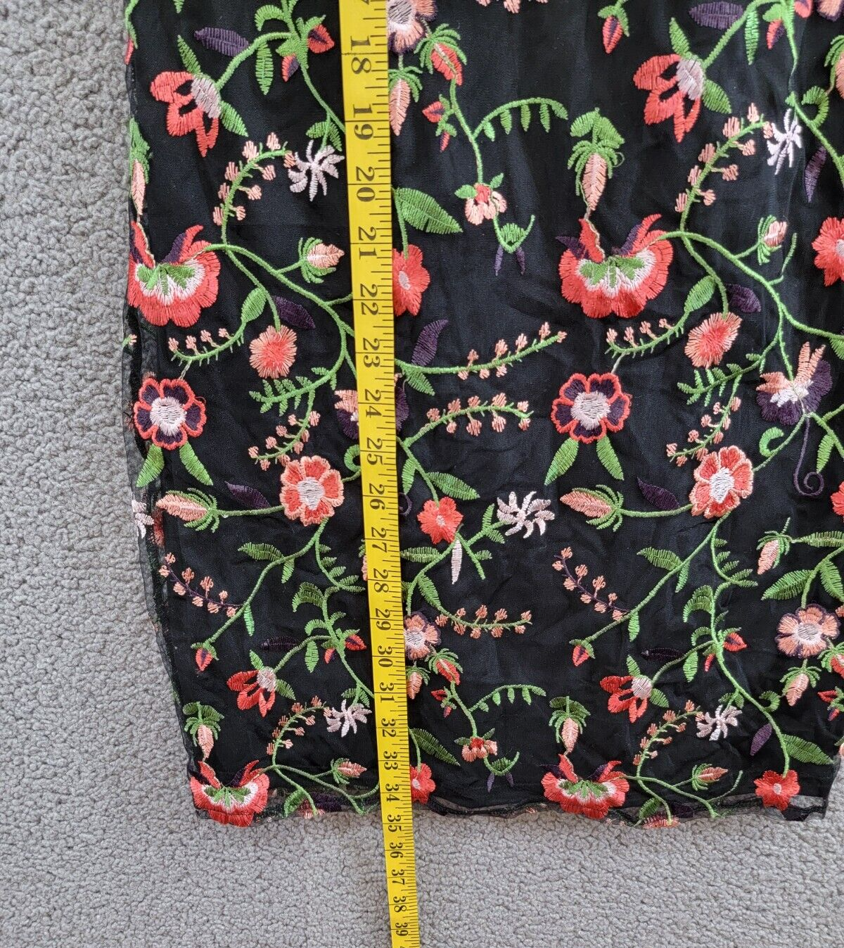 Sam Edelman Peony Embroidered Mini Sheath Dress Women's 4 Black Multi Back Zip - Picture 7 of 12