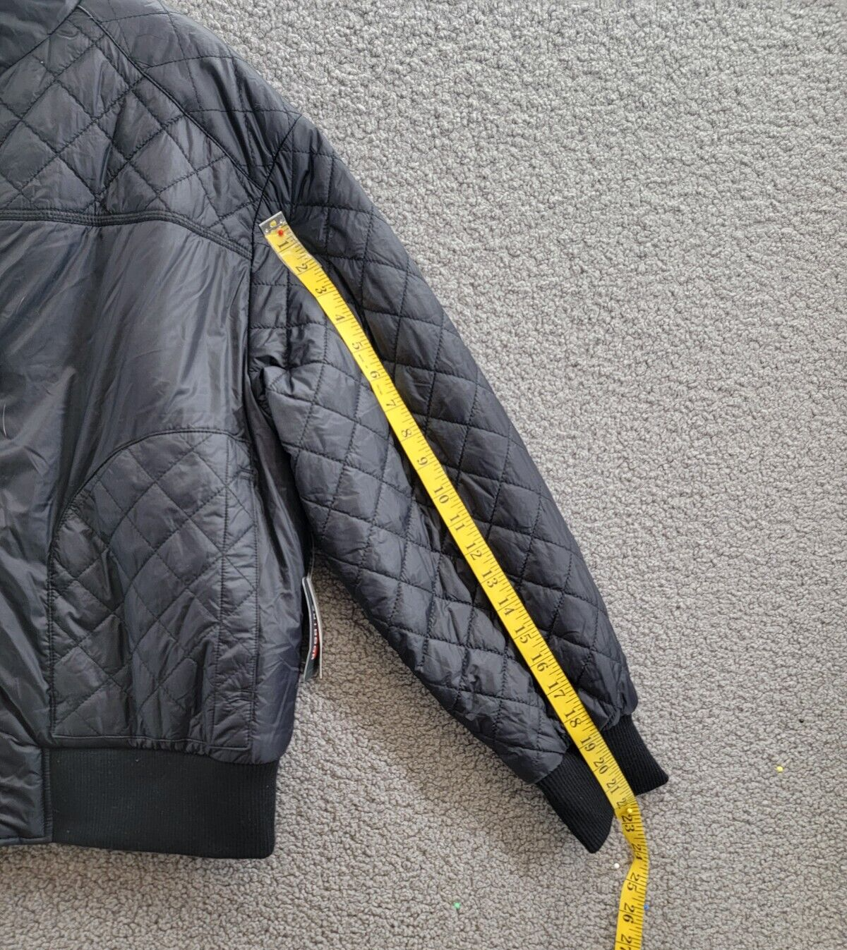 BASS OUTDOOR Quilted-Trim Zip Bomber Jacket Women's M Black Side Pockets L/S - Picture 8 of 21