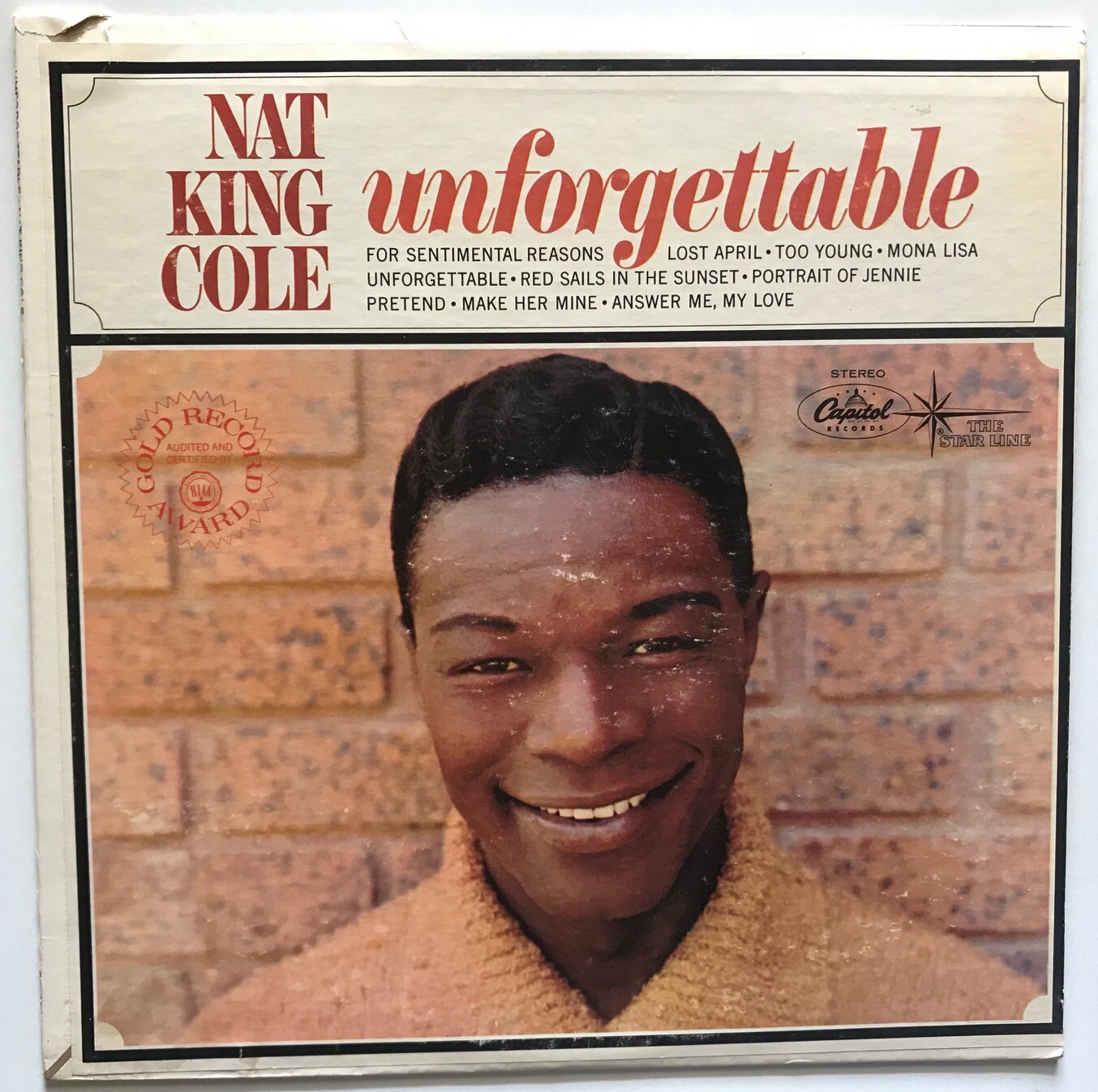 Nat King Cole - Unforgettable - 1959 - Vinyl Record LP - The