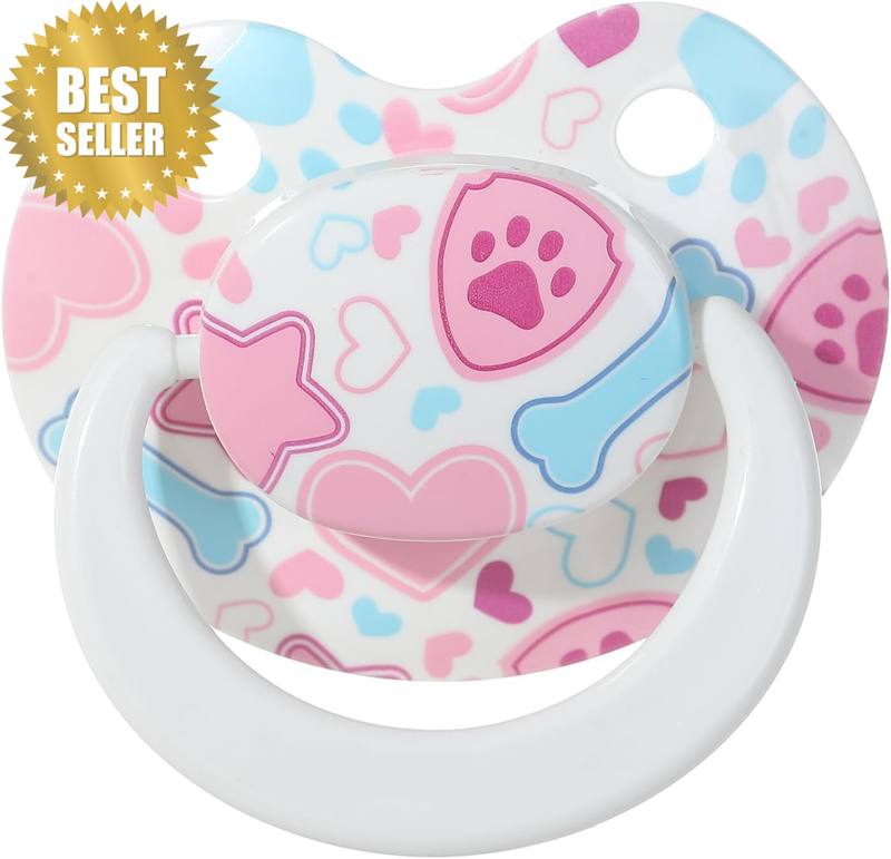 Adult Sized Pacifier Large Shield Paci Butterfly Shaped Cute Printed Binky Puppy
