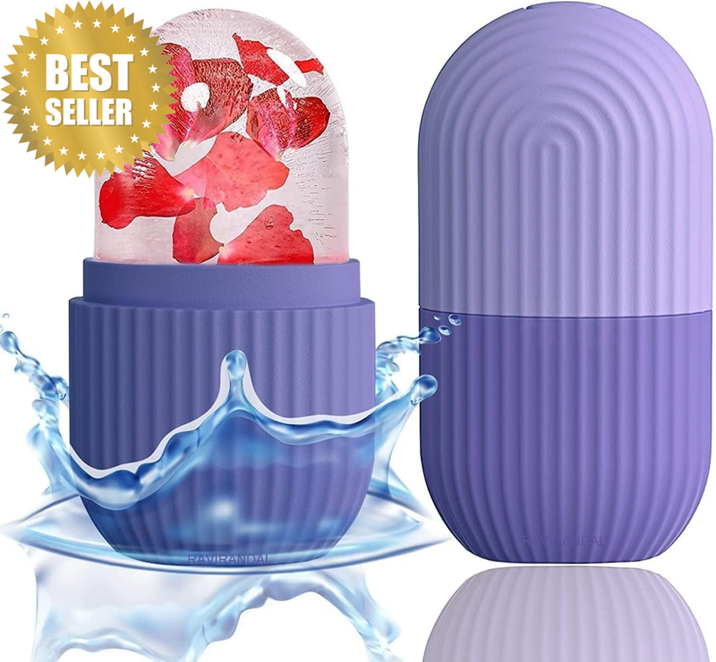 Ice Roller for Face Neck & Eyes Massage, Reusable Facial Tool for Glowing & Tigh