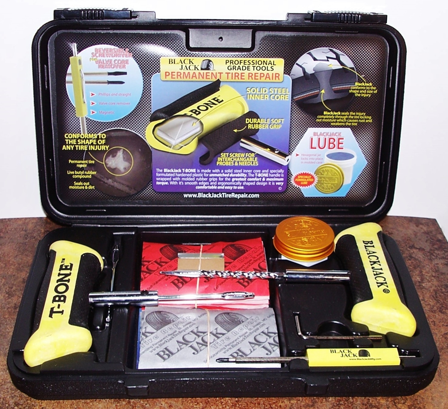 Blackjack Kt340 Tire Repair Tbone Kit Car Truck Atv **45!** Plugs 5