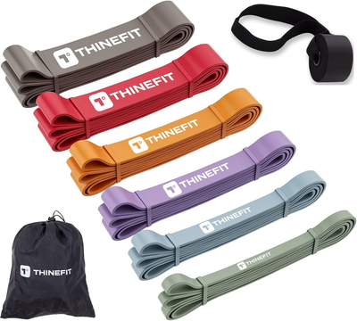 THINEFIT Pull Up Assistance Bands Resistance Band Set of 6 with