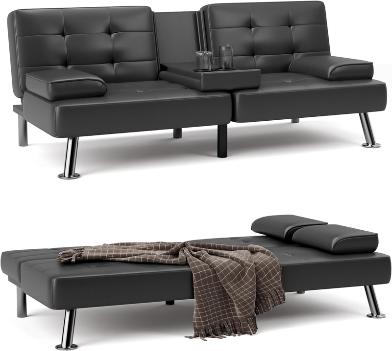 Convertible Folding Futon Sofa Bed Sleeper Couch for Living 