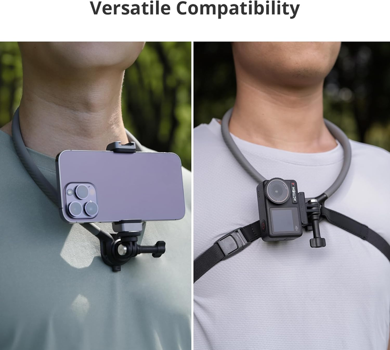 CapLock POV Neck Mount for DJI OSMO Action 5 Pro/4/3, for Gopro Hero 13/12/11/10