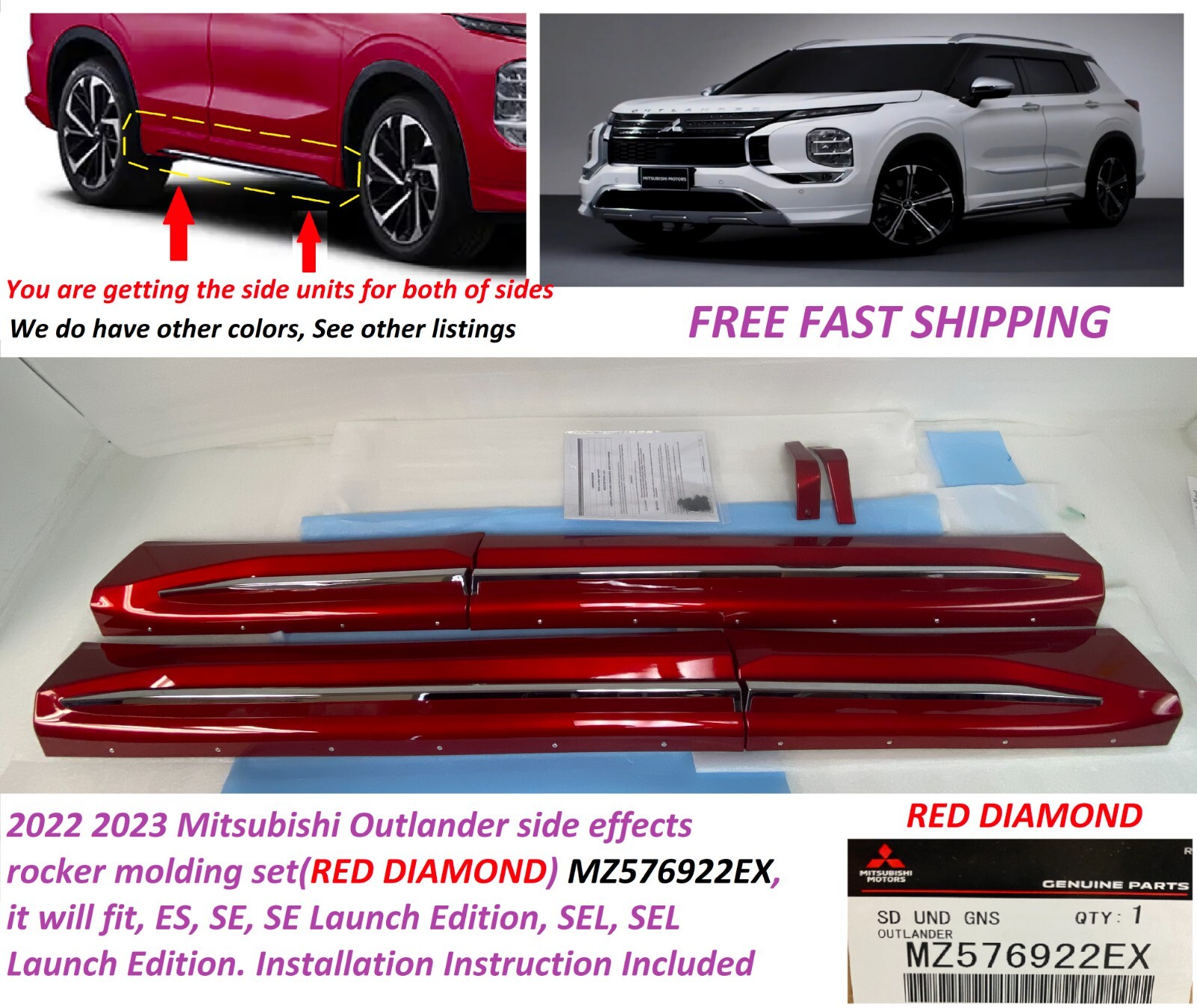 Rocker Panel Kit | MITSUBISHI OUTLANDER 2022 Rocker Panel Kit | MITSUBISHI OUTLANDER 2022