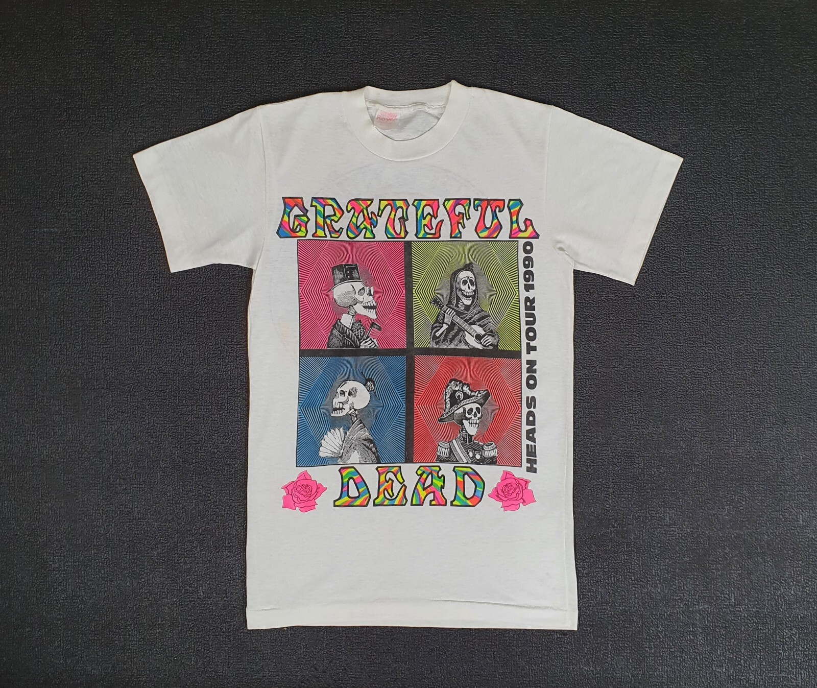 Vintage 1990 GRATEFUL DEAD Heads on Tour 25th Anniversary t