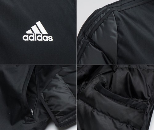 Pre-owned Adidas Originals Adidas Men Winter Long Down Coat Padded Jacket Black Warmer Top Coat Bq6590