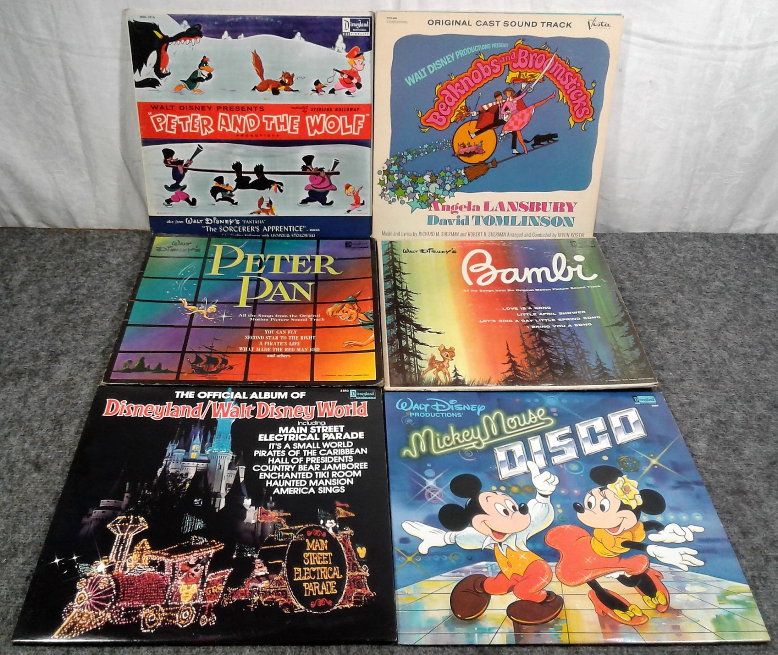 Huge LP Lot/24 Disneyland Records Soundtrack Educational Storybook Classics More