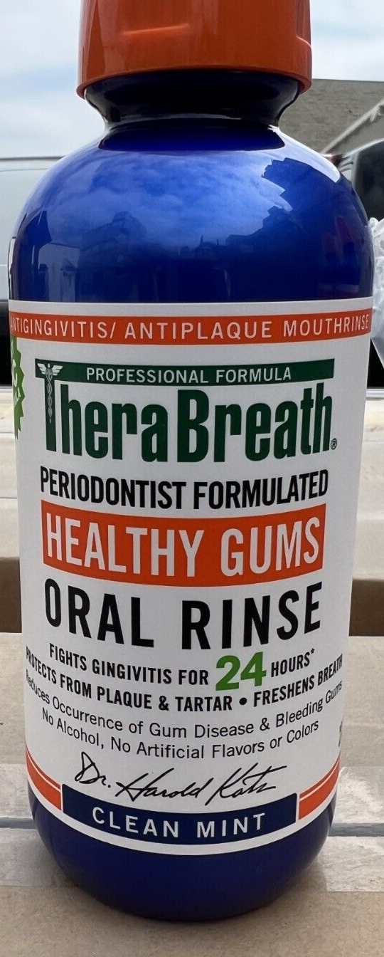 6 X TheraBreath Healthy Gums Oral Rinse Clean Mint 16 oz EACH  EXP 09/24