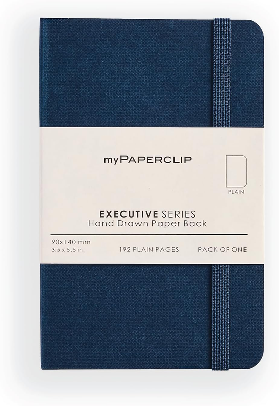 Executive Series Plain Pocket Notebook | 192 Pages, 68 GSM, Soft Cover, Small Si