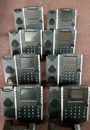 Lot 10- Polycom VVX 410 Vvx410 2201-46162-001 Phone VoIP IP Gigabit no handset.