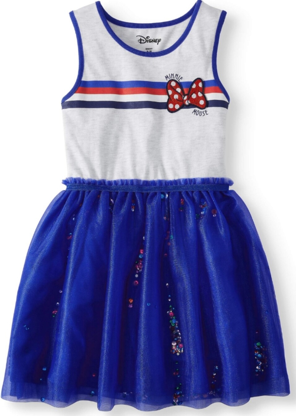 NWT Girls Minnie Mouse TuTu Dress 1-XS & 1 M Blue Bow Fun