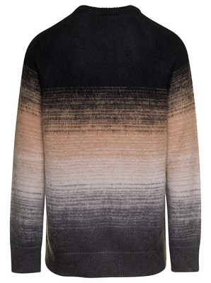 Pre-owned Laneus Multicolor Crewneck Sweater In Mohair Blend Man
