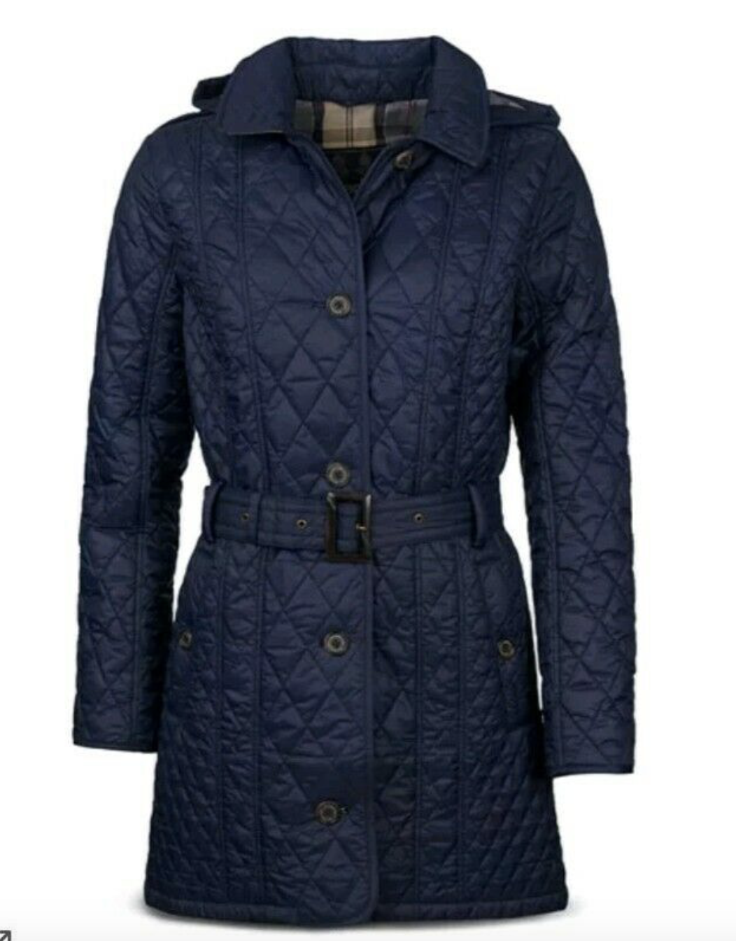 Pre-owned Barbour Evie $350 Navy 