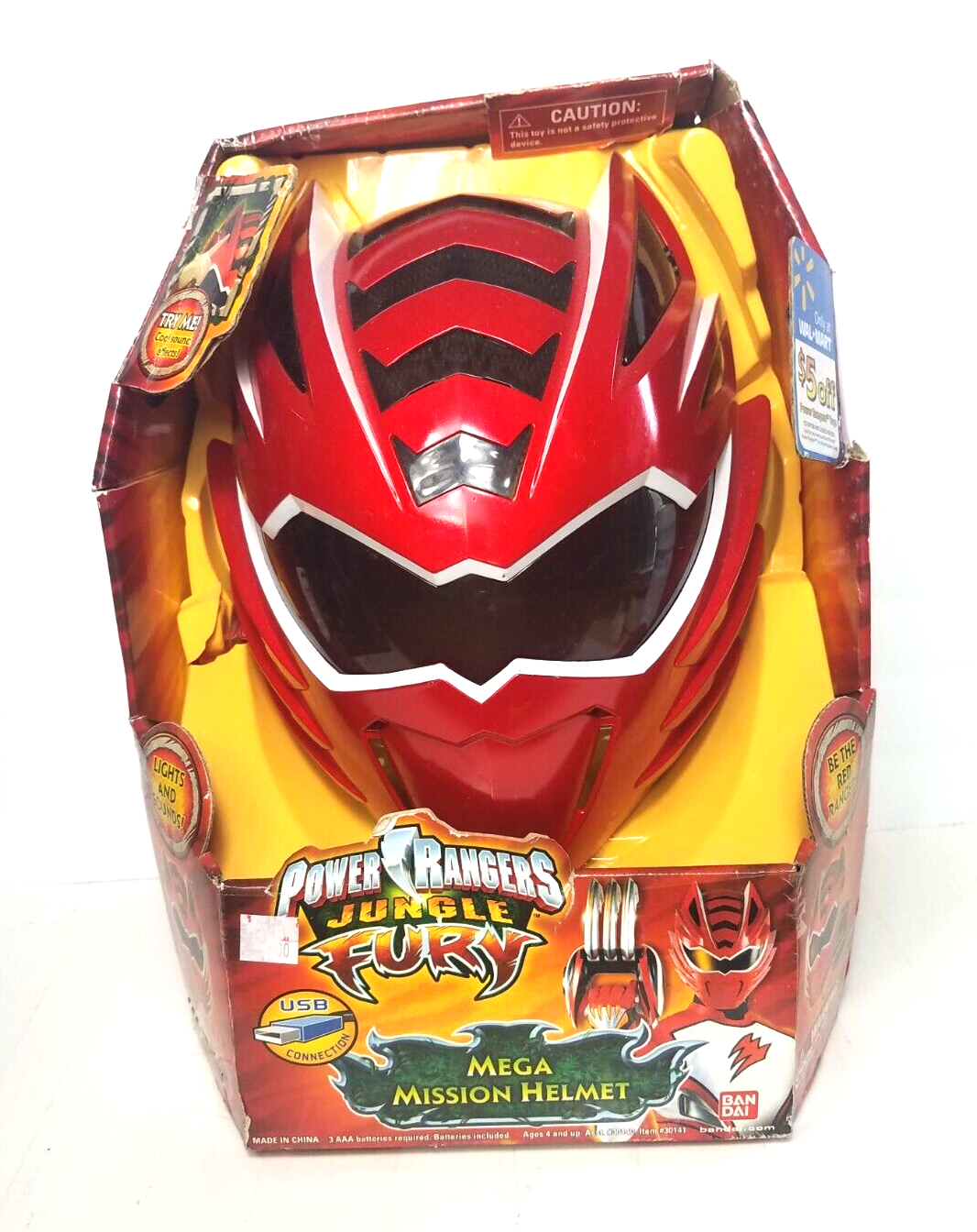 Power Rangers Jungle Fury Helmet Lights and Sounds Red
