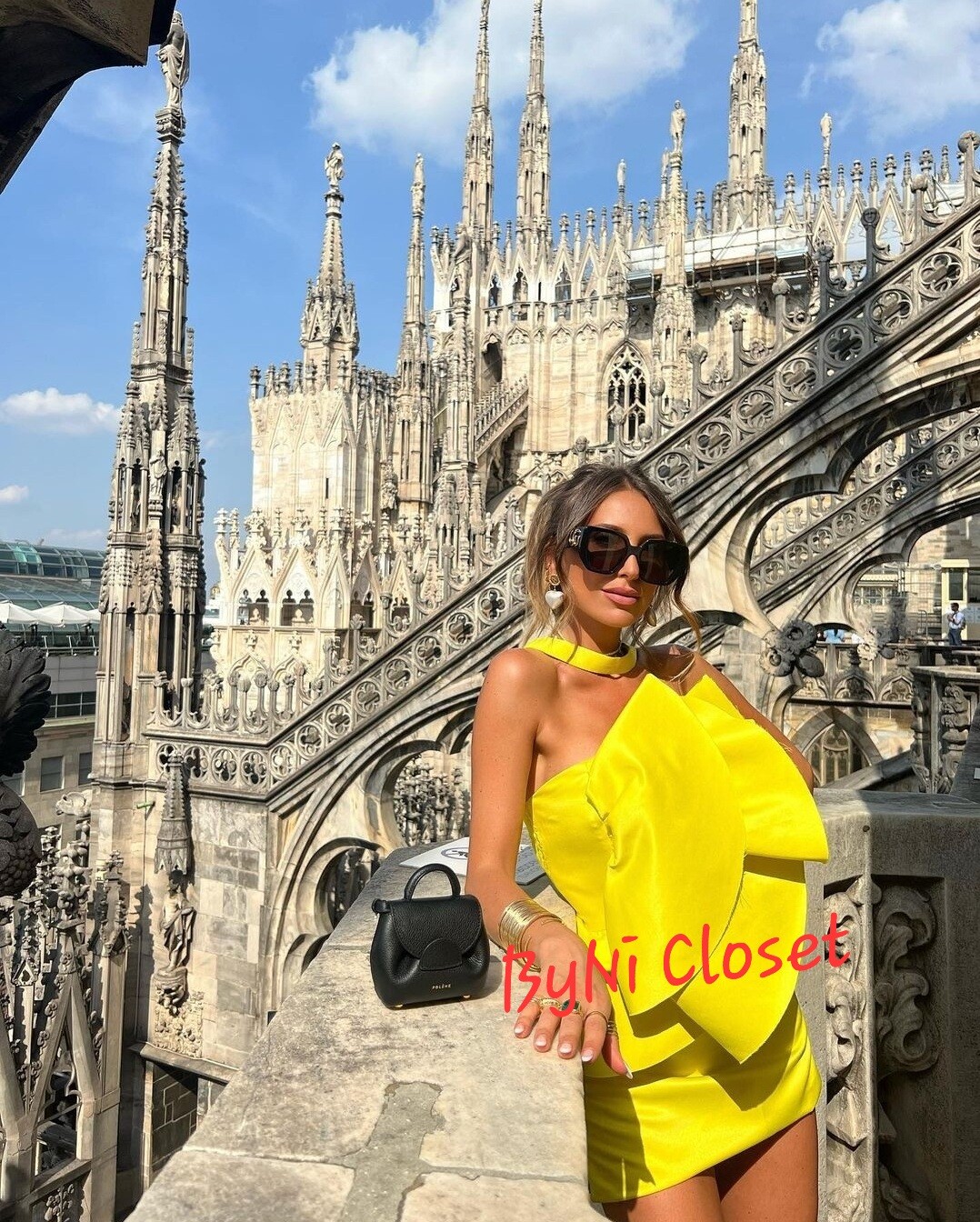 ワンピース BOSS Woman Dress Yellow 50540512 736 Amazon.com: Neeno Women's Dresses One Shoulder Cut Out