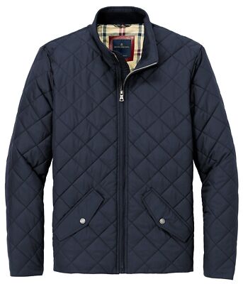 MEN'S DIAMOND QUILTED INSULATED JACKET, RESISTS WATER, HAND/CHEST POCKETS XS-4XL