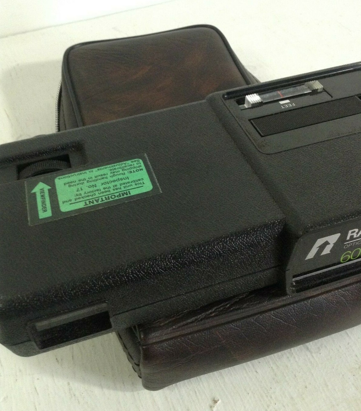 Vintage RANGING Optical Tape Measure model 600 with zipper case survey tools