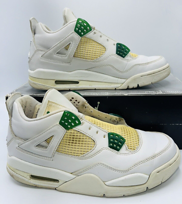 Air Jordan 4 Retro 308497 101 Classic Green 2004 White Chrome