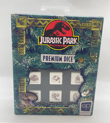 The Op Games Jurassic Park Premium Dice w/ Tin Carrying Case