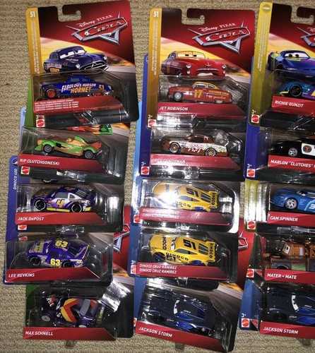 Disney Pixar Cars 2019 Diecast Lot Richie Gunzit Parke Xanadu Bumpers Motorray