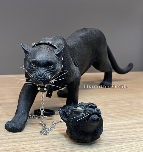 ALLIGATOR 特注品 STANDING 165 BLACK PANTHER Design Toscano Shadowed Predator Black Panther Statue: Small