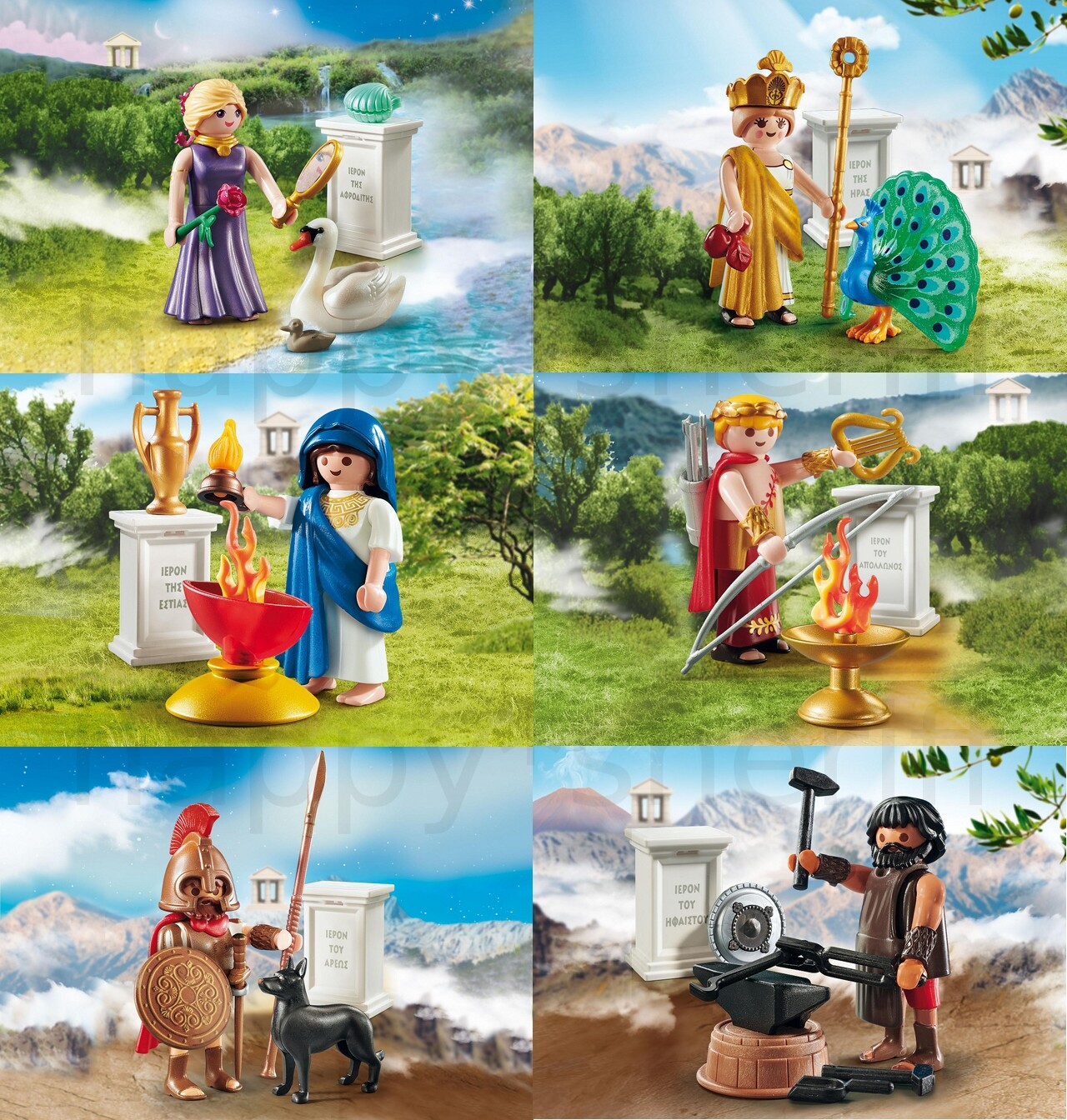 Playmobil All 12 Greek Gods 9149 9150 9523 9524 9525 9526 70213 to 70218 NO Box
