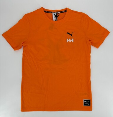 Puma Helly Hansen T-Shirt Men's Small Orange Popsicle Designer Tee 597085 17 NWT