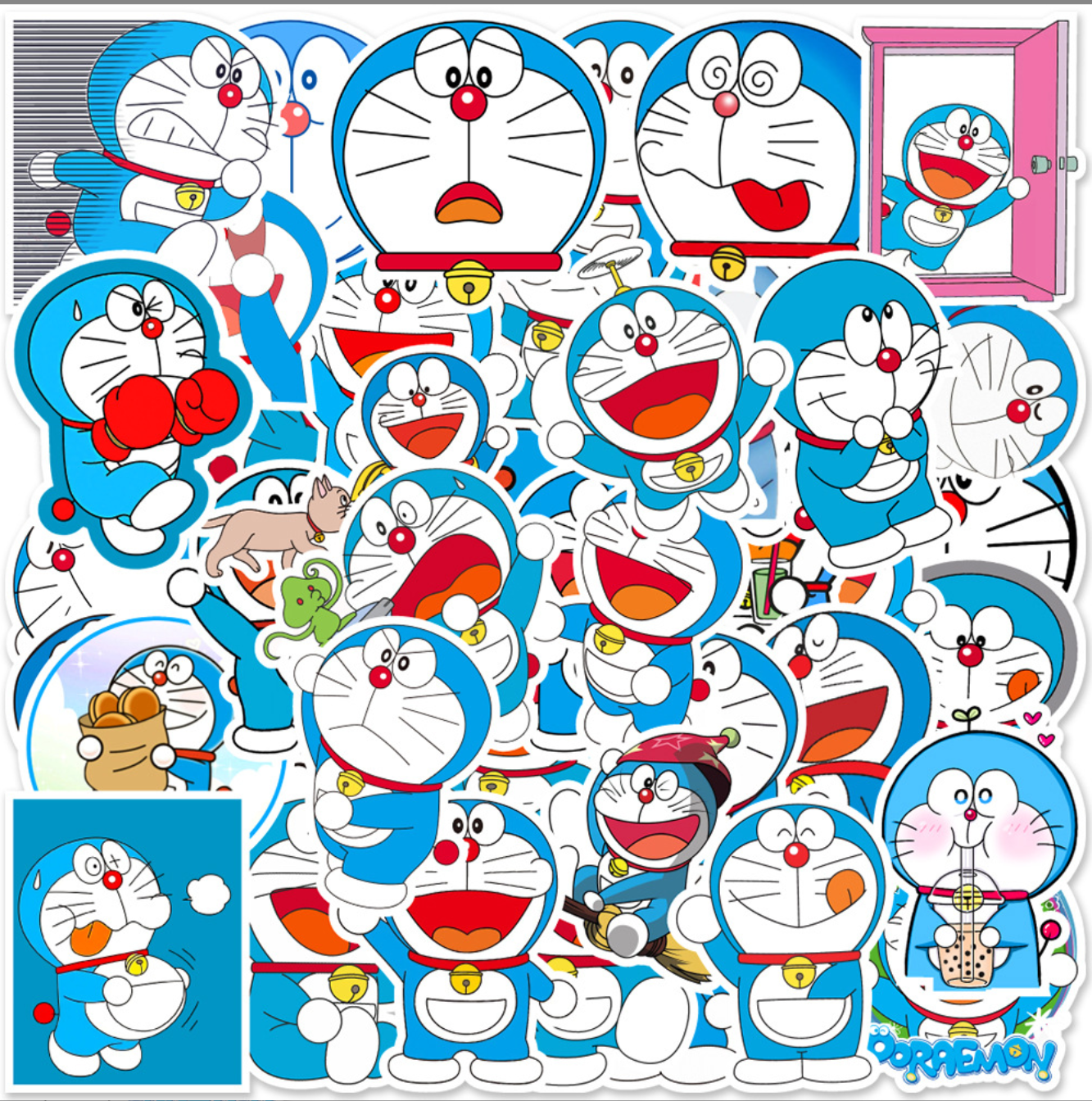 50 Pcs Stickers Doraemon Anime Skateboard Car Laptop Bottle Bomb Graffiti Vinyl - Picture 8 of 8