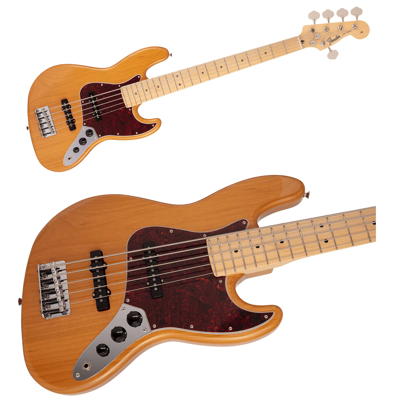 Fender Made in Japan Hybrid II Jazz Bass V Vintage Natural 5
