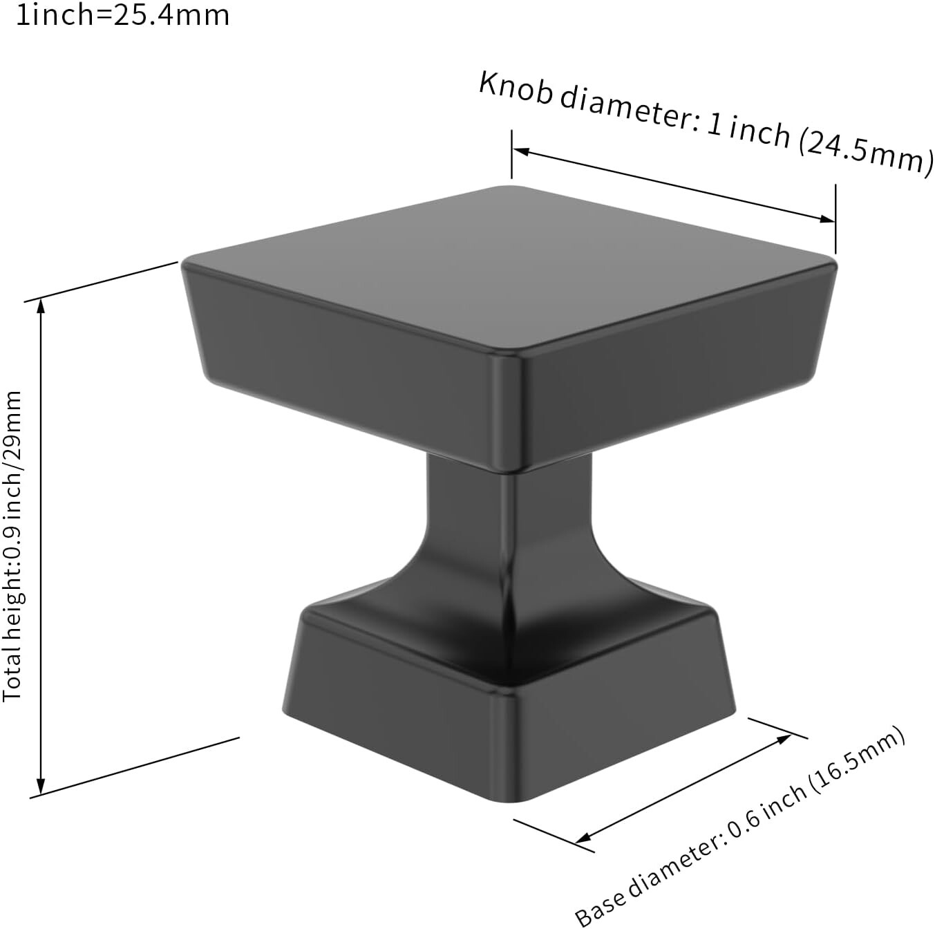 Pack of 10 Drawer Knobs,Matt Black Cabinet Knobs Cupboard,Furniture Cupboard