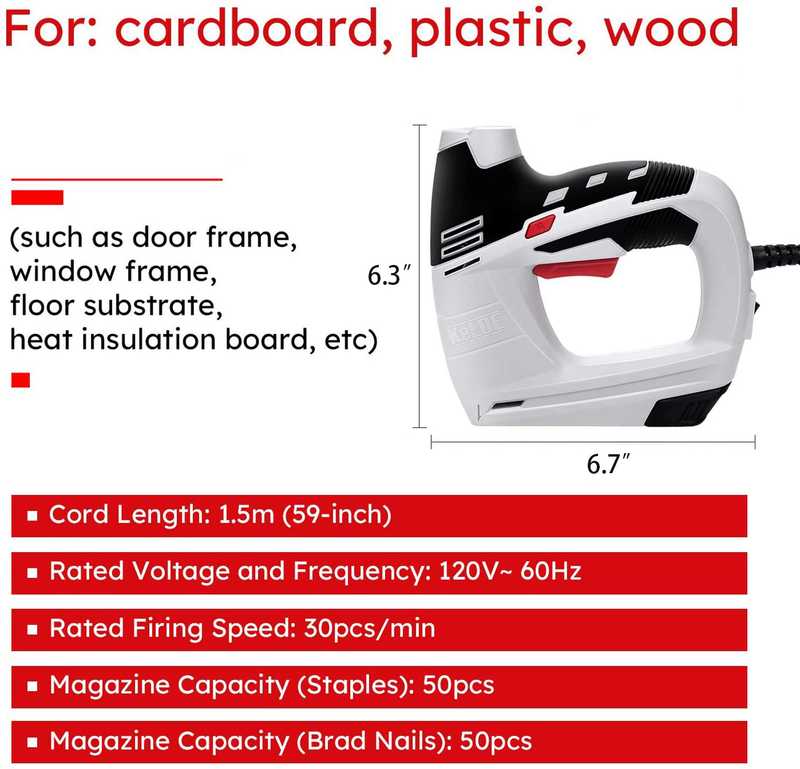Engrapadora Tapiceria, Grapadora para Madera 3 en 1 con Regulador de