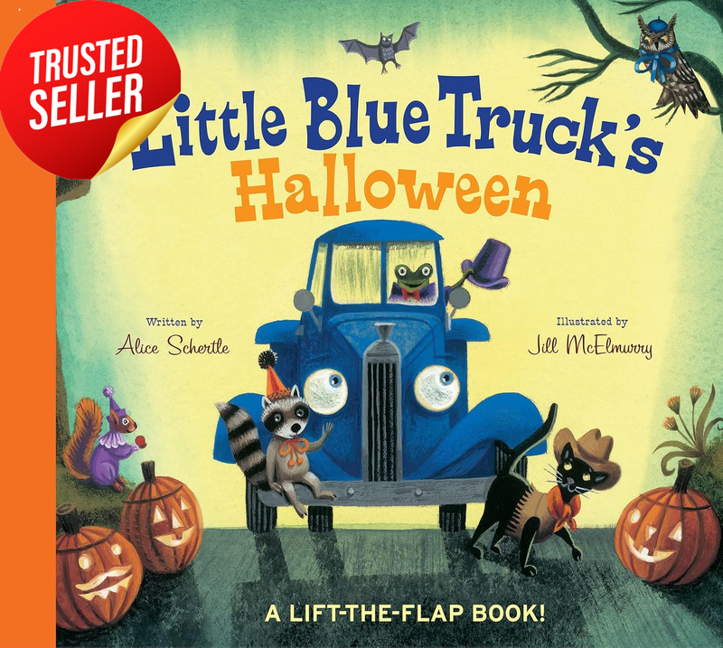 Little Blue Truck Halloween Book Kids Story Picture Softcover Gift