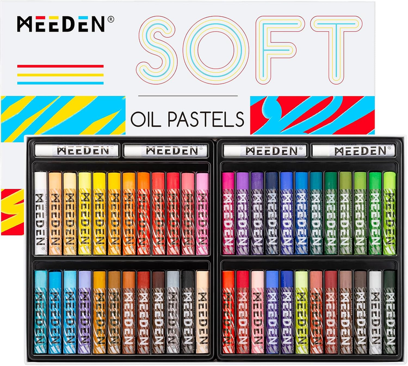 Soft Oil Pastels Set: 48 Colors with Extra 4 White Smooth Oil Pastel