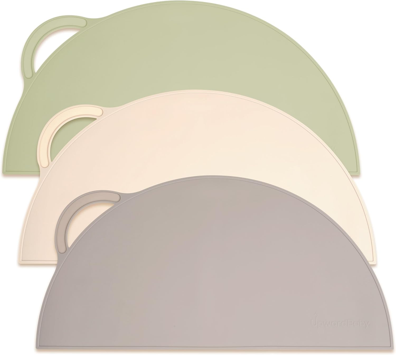 Upward Baby Silicone Suction Mat - Set of 3 Non Slip Silicone Mat - Baby Led Wea