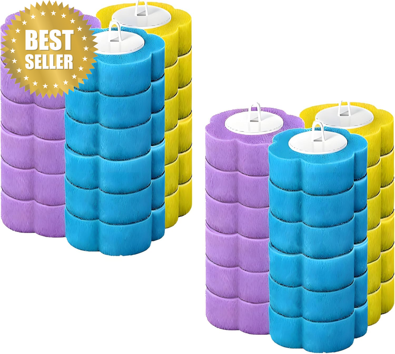36 Pack Disposable Toilet Brush Refill Pads, Antibacterial Toilet Replacement He