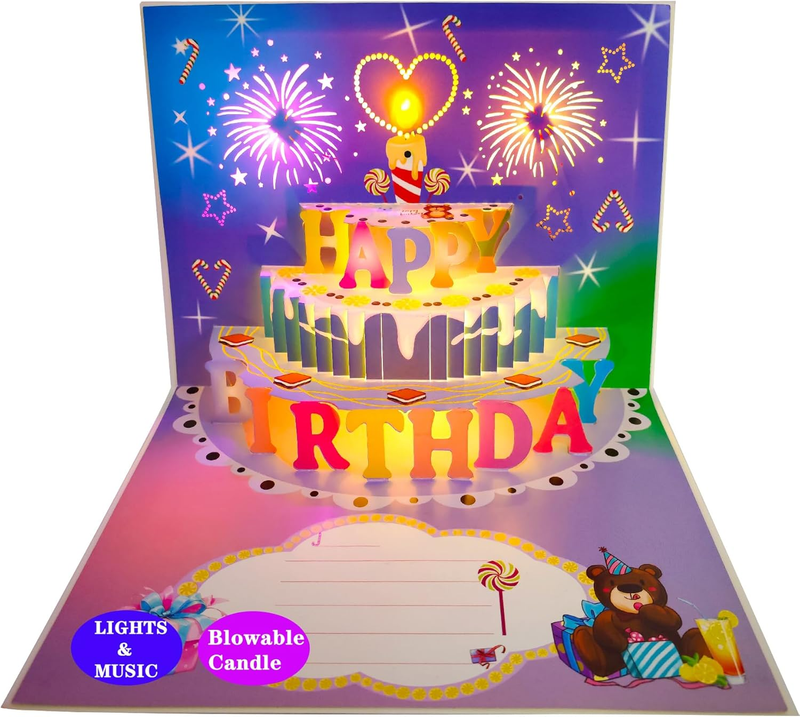 3D Pop up Birthday Cards,Birthday Pop up Greeting Cards Laser ...