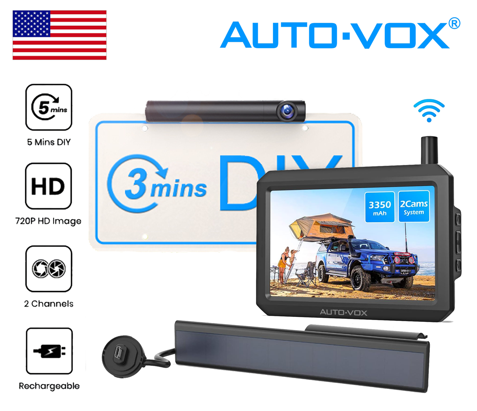 AUTO-VOX TW1 Wireless Car Backup Camera 5